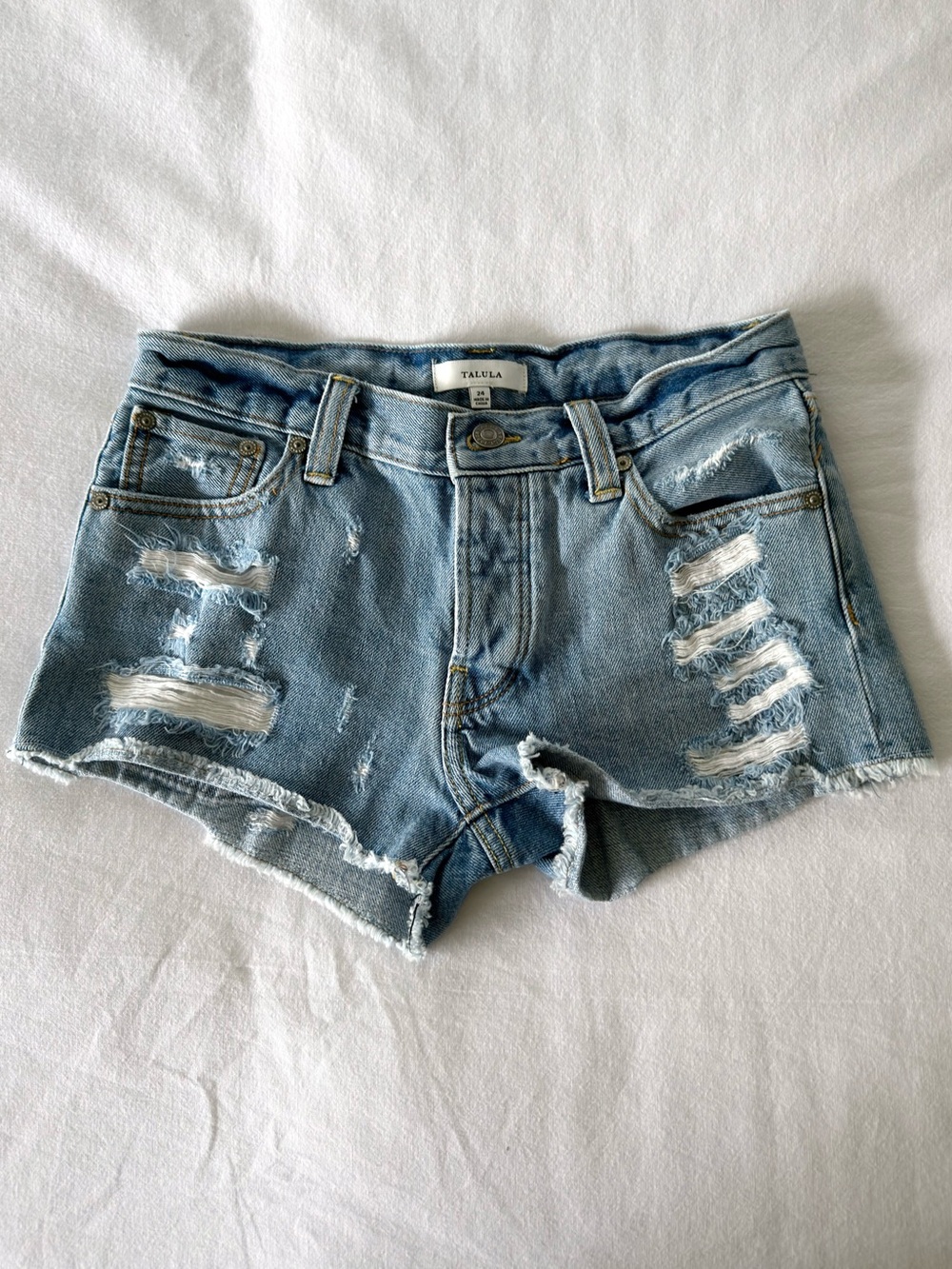 Vintage Aritzia Talula Denim Mini Shorts Size 23